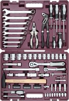 TS077/12 Набор инструмента универсальный 1/4", 1/2"DR с головками торцевыми 12-гранными, 77 предметов 1039069935