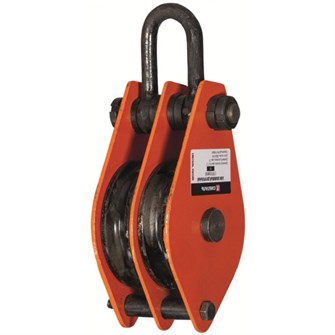 Блок шкивовый двухрольный с проушиной 1 т, D каната 6 - 7 мм, СибТаль 17381