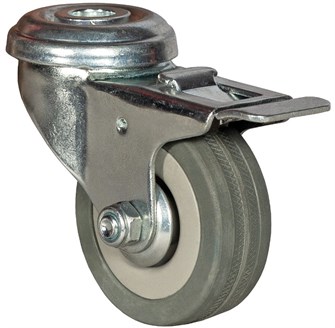 Колесо аппаратное с тормозом под болт М10 50 мм - SChgb 25 17846