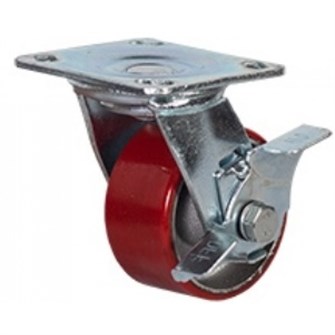 Колесо большегрузное поворотное  с тормозом 150 мм - SCpb 63 17886