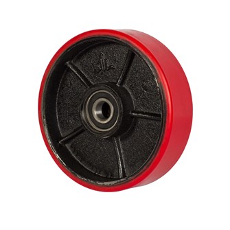 Колесо гидравлической тележки с подшипниками, полиуретан, 180 х 50мм 21873