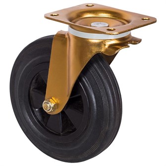 Колесо для евроконтейнера с площадкой, поворотное, пластиковый обод 200 мм  (SC80K) 21905