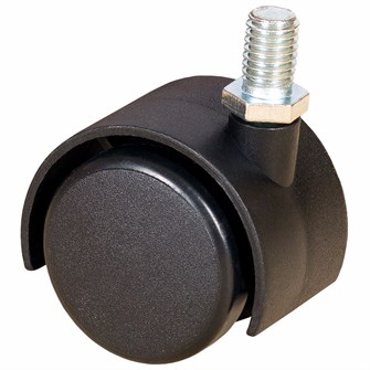 Колесо мебельное черное, болтовое крепление 40 мм - TWT 40 22078