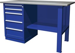 OWB1-50 Верстак с одной тумбой, тумба с 5 ящиками, 1390х686х820 мм 129140401