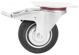 TT6-RW Колесо D-100мм поворотное с тормозом для тележки Thorvik 763457608