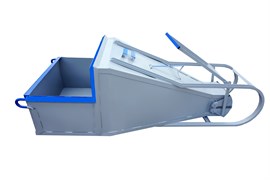 Бадья для бетона «Туфелька» 0,5 с одночелюстным затвором и рычажным приводом 1010846