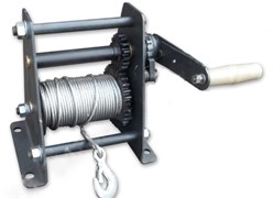Лебедка ручная барабанная с тросом  250кг  25м TOR ЛР 1004664