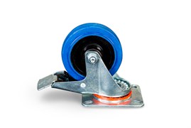 Колесо поворотное резина SRCLb 42 100 мм с тормозом (F) 1024395