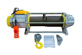 Лебедка электрическая 1000кг 100м с канатом 380В алюминиевый корпус TOR KCD(А) 1040742