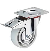 Колесо поворотное полипропилен SRCnb 55 125 мм с тормозом (F) 1041610