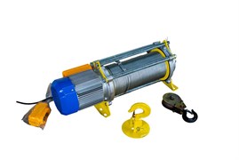 Лебедка электрическая  300/600кг 100/50м с канатом 380В 24м/мин алюминиевый корпус TOR KCD (TSA) 1034604