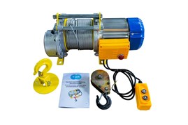 Лебедка электрическая  300/600кг  60/30м с канатом 380В 24м/мин алюминиевый корпус TOR KCD (TSA) 1034602