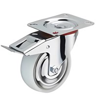Колесо поворотное полипропилен SRCnb 55 125 мм с тормозом (F) 1041610