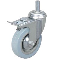 Колесо аппаратное поворотное SCtgb 42 100 мм с болтом и тормозом (F) 1003630